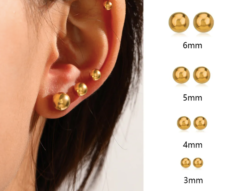 ARETES BOMBITA CLÁSICA DORADA