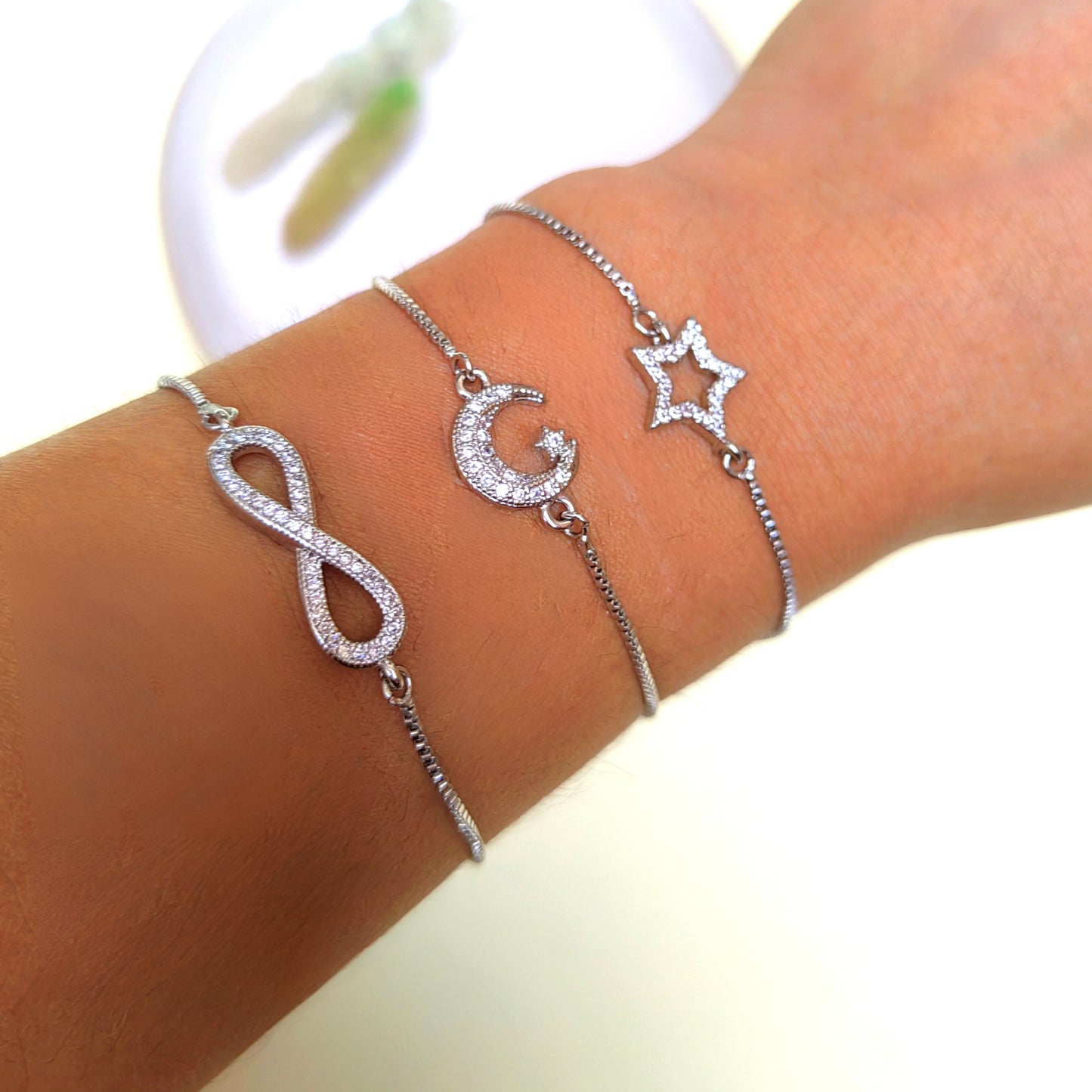 Pulsera Silver Stone Media Luna