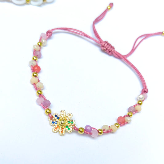 Pulsera Hilo Muranos Florcita